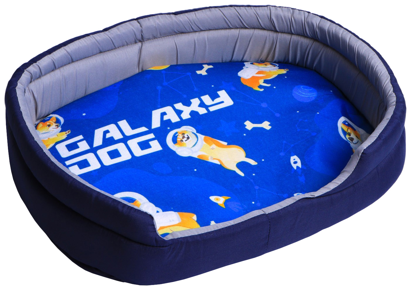 

Лежанка Пушистое счастье Galaxy dog овальная, 43х32х9,5 см