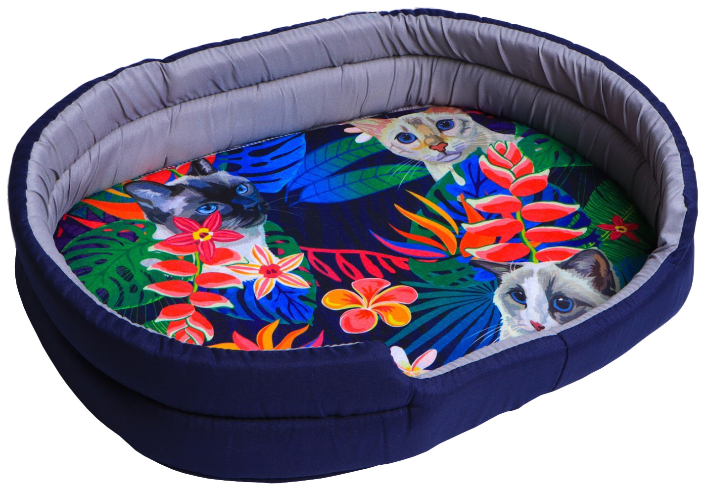 

Лежанка Пушистое счастье Tropicana cat овальная, 43х32х9,5 см