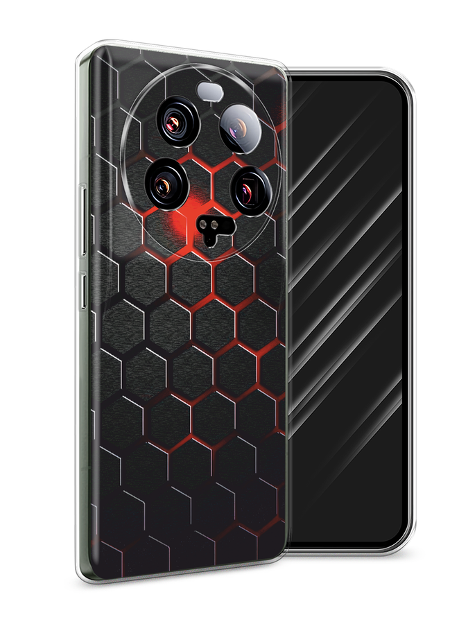 

Чехол Awog на Xiaomi 13 ultra "Фон соты красные", Красный;черный, 318650-1