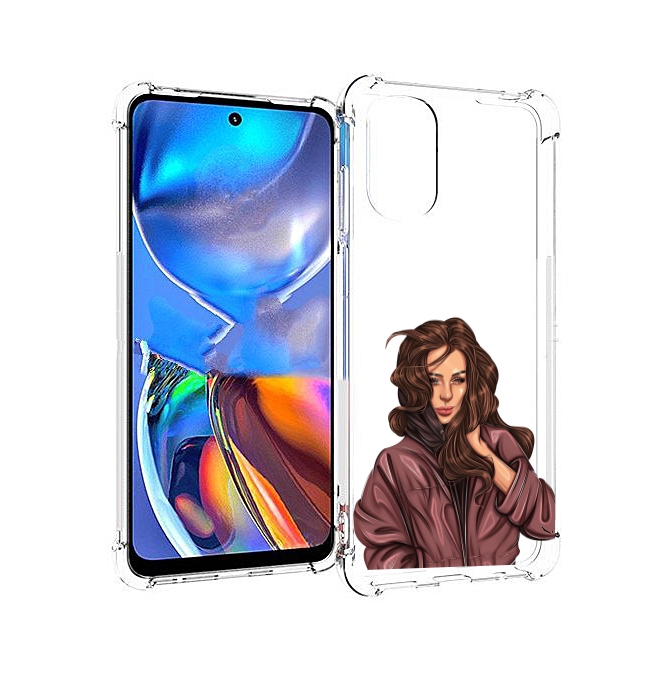

Чехол MyPads Арт-рисунок-девушки для Motorola Moto E32, Прозрачный, Tocco