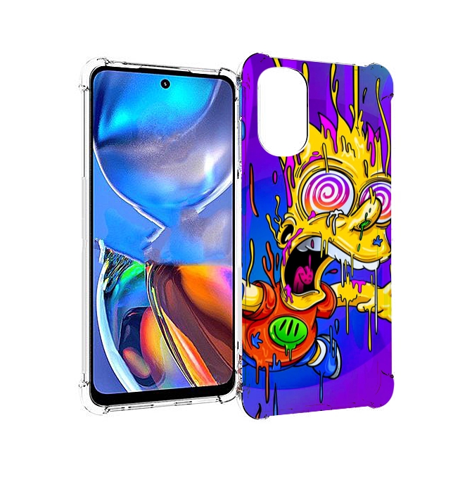 

Чехол MyPads Барт-арт-стрит для Motorola Moto E32, Прозрачный, Tocco