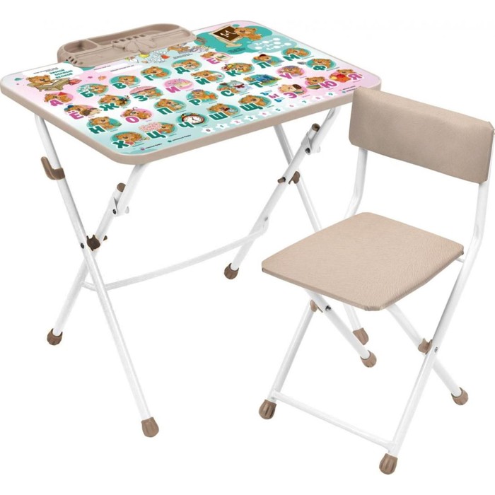 Набор детской мебели Nika с забавными медвежатами, стол, мягкий стул, 3-7 лет