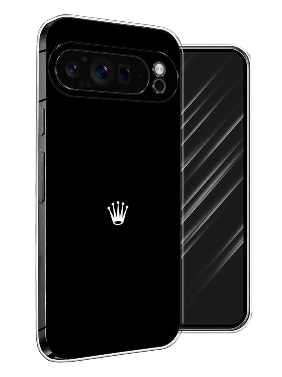

Чехол Awog на Google Pixel 9 Pro "Белая корона на черном фоне", Черный, 272050-1