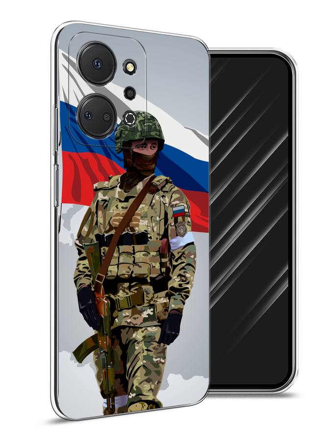 

Чехол Awog на Honor X7A "Солдат с флагом", Белый;синий;красный;зеленый, 6120650-1