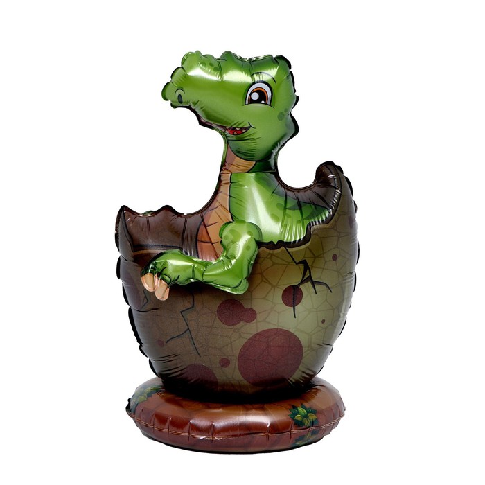 фото Шар-игрушка фольгированный 20" «динозавр в скорлупе», цвет зелёный страна карнавалия