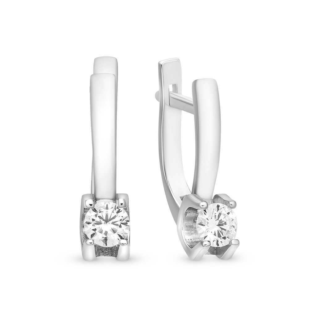 

Серьги из белого золота 585Gold 102005325, бриллиант, 102005325