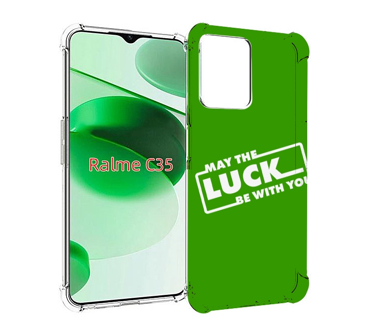 

Чехол MyPads Luck green для Realme C35 / Narzo 50A Prime, Прозрачный, Tocco