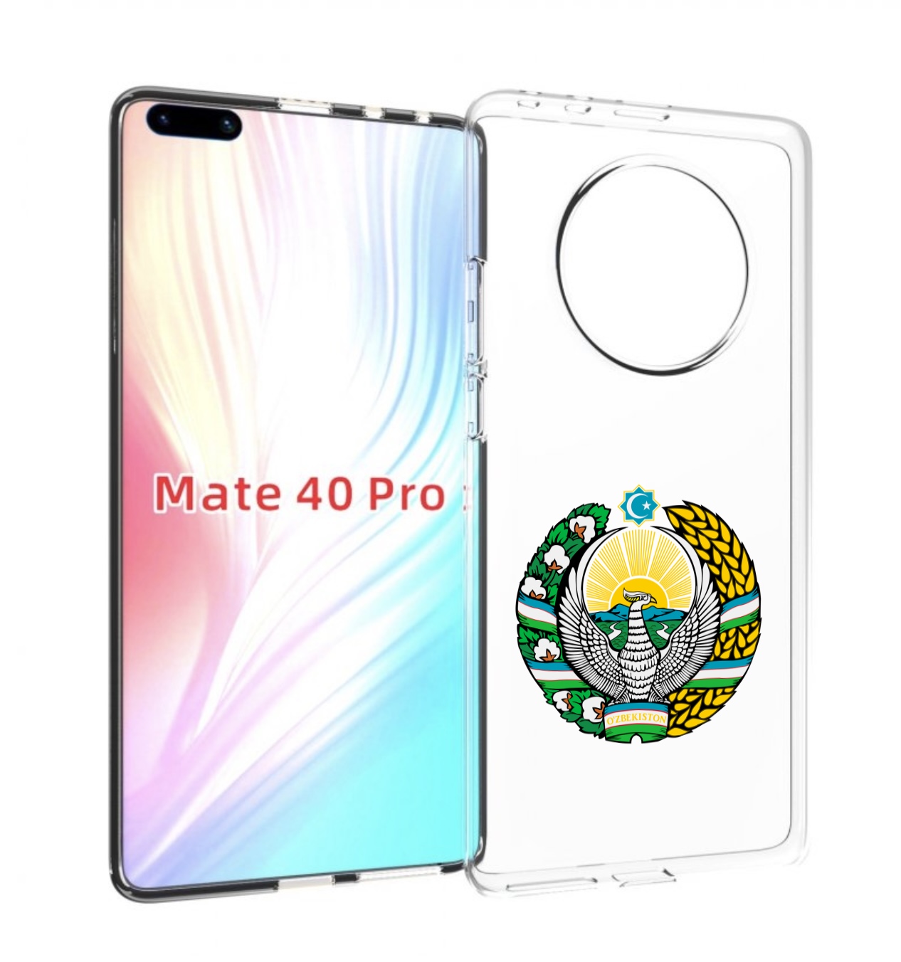 

Чехол MyPads герб-узбекистана для Huawei Mate 40 Pro (NOH-NX9), Прозрачный, Tocco