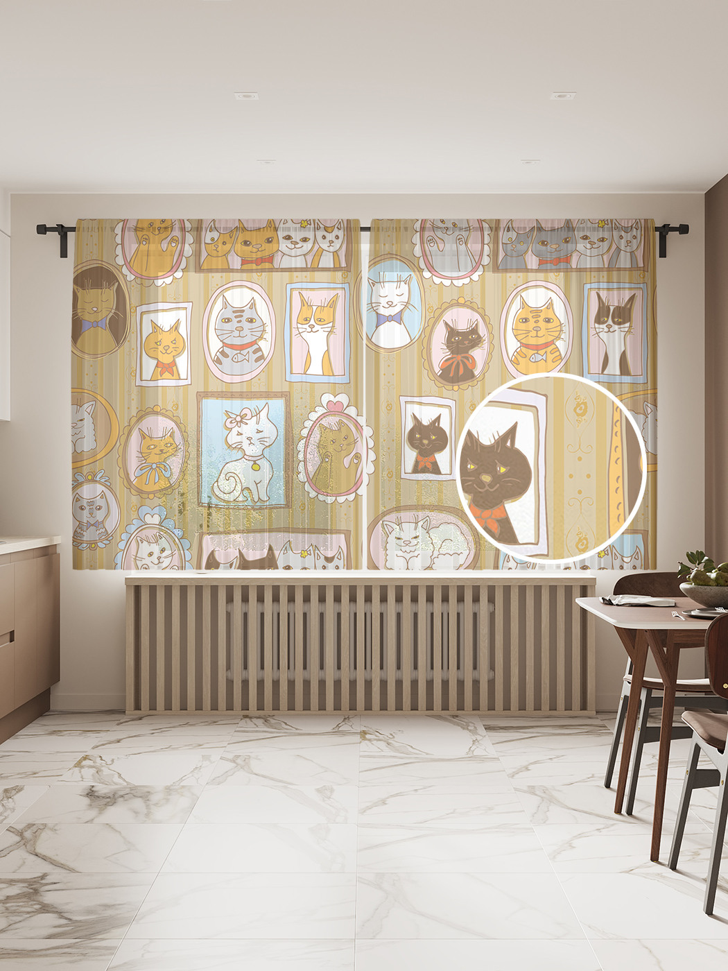 

Фототюль JoyArty "Семейный альбом", 145x180 см (2 полотна со шторной лентой + 50 крючков), Семейный альбом