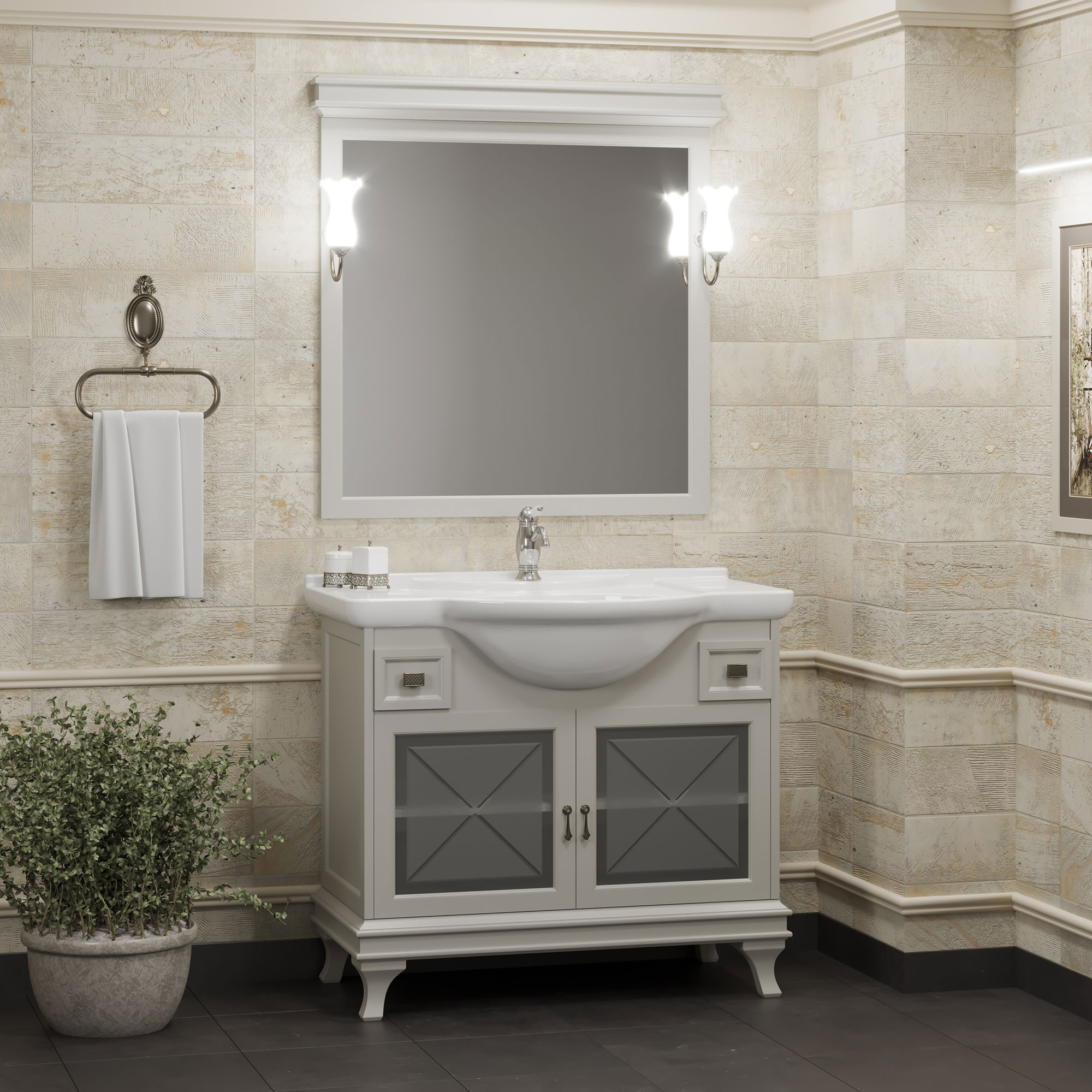 

Opadiris Мебель для ванной Opadiris Борджи 85 слоновая кость