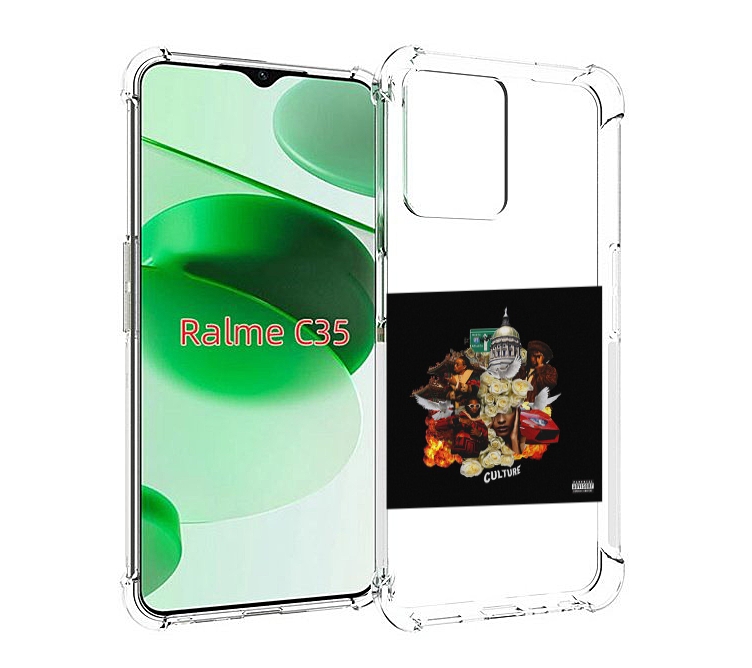 

Чехол MyPads Migos - Culture для Realme C35 / Narzo 50A Prime, Прозрачный, Tocco