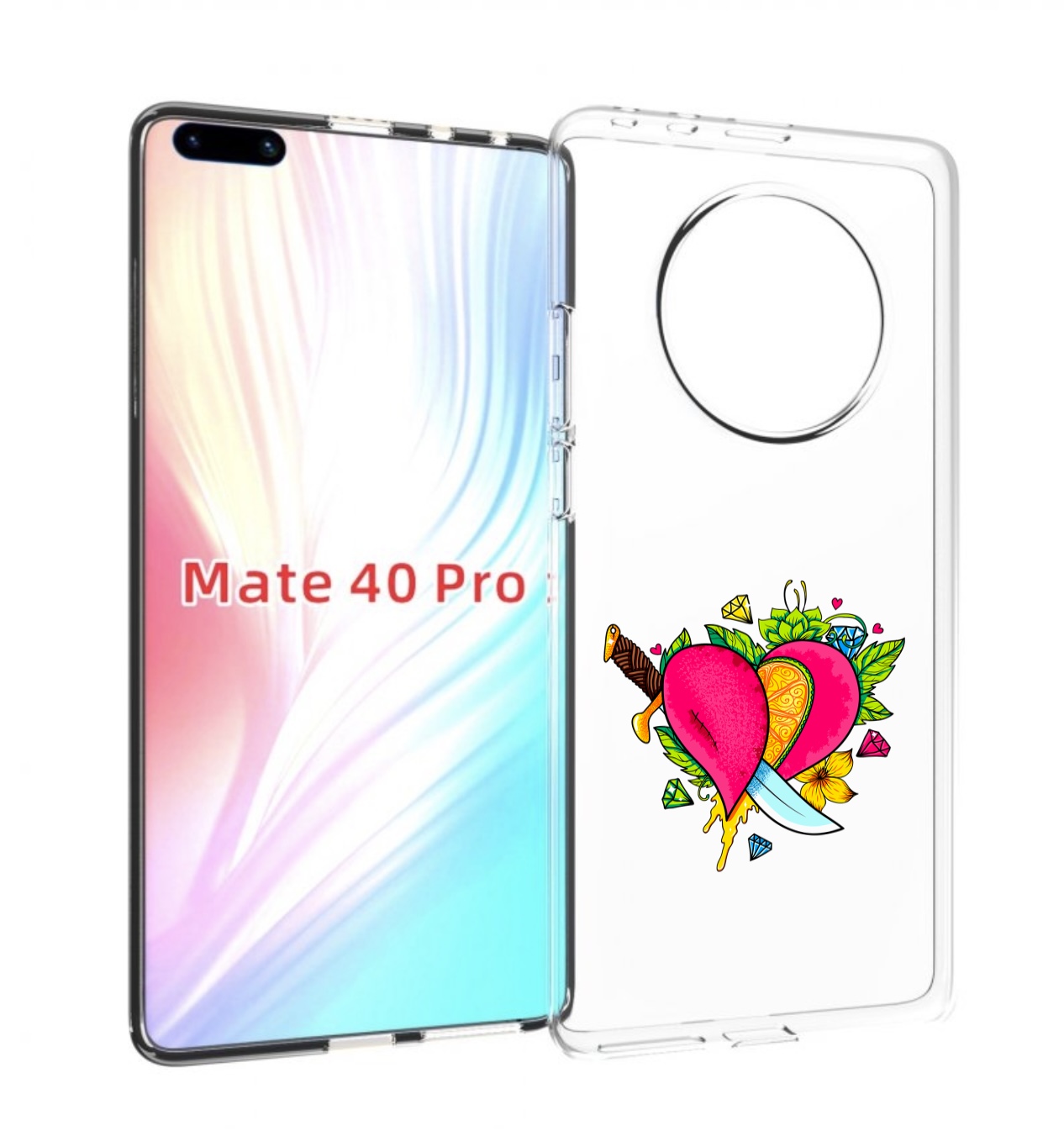

Чехол MyPads Фруктовое сердце для Huawei Mate 40 Pro (NOH-NX9), Прозрачный, Tocco