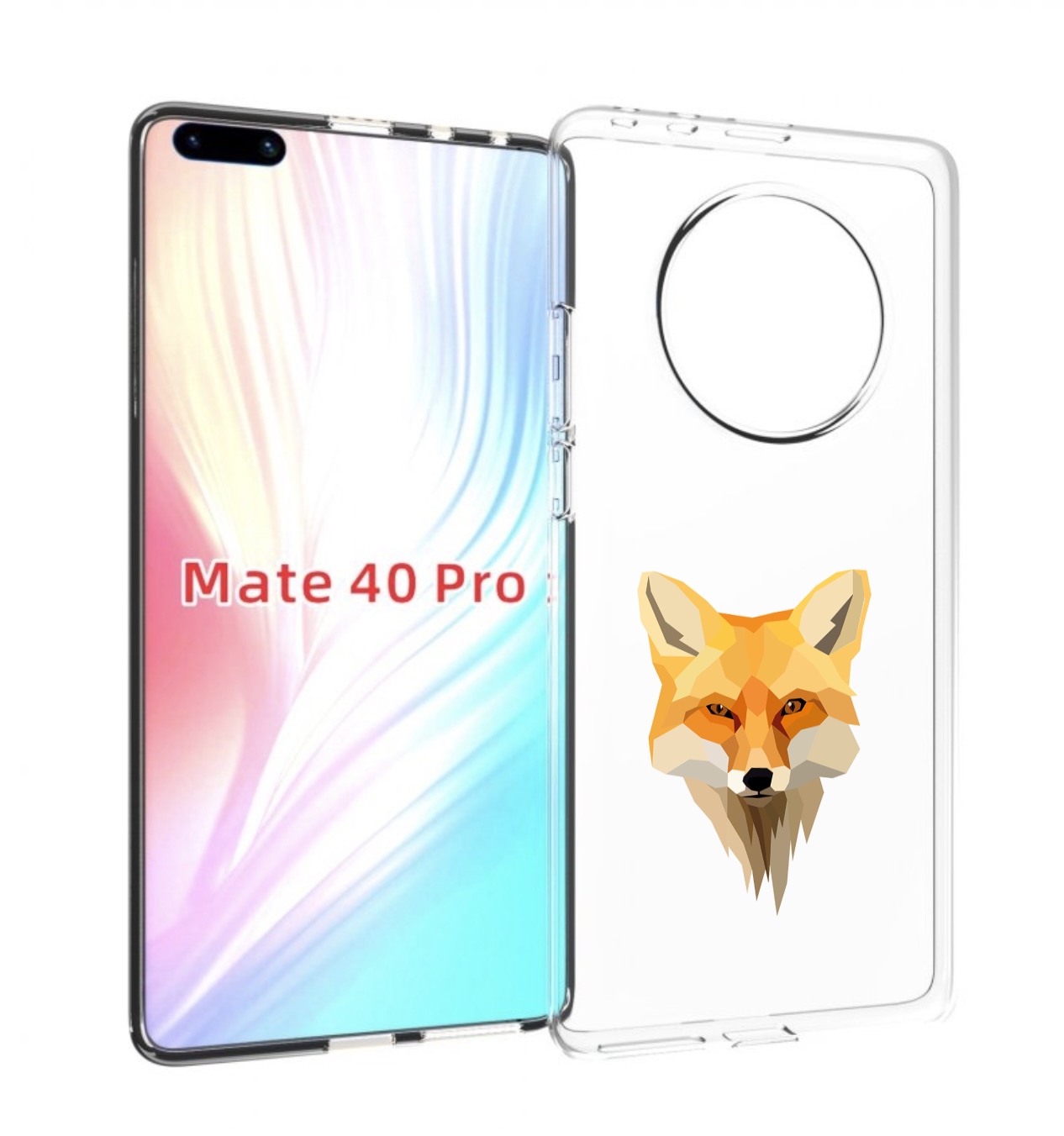 

Чехол MyPads голова-лисы для Huawei Mate 40 Pro (NOH-NX9), Прозрачный, Tocco