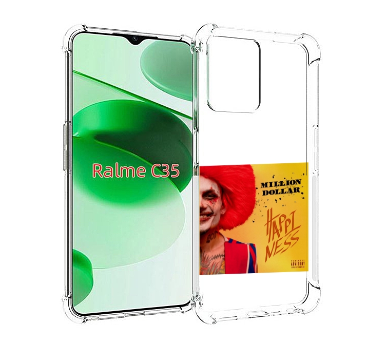 

Чехол MyPads Million Dollar, Happiness Morgenshtern для Realme C35 / Narzo 50A Prime, Прозрачный, Tocco