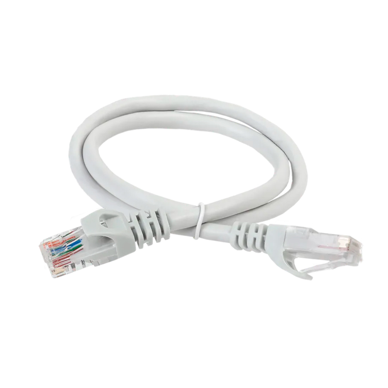 Патч-корд IEK RJ-45 - RJ-45 вилка-вилка 5м (PC01-C5EU-5M) серый