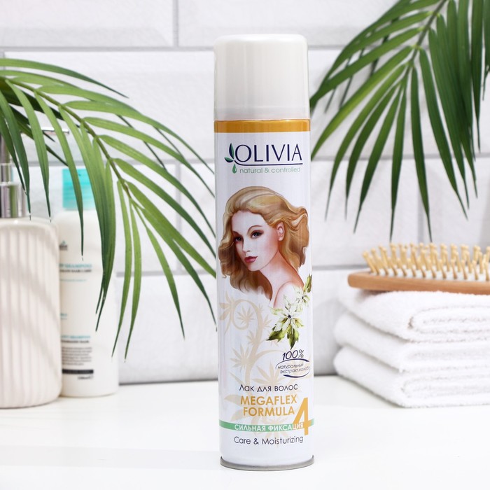 

Лак для волос Olivia Megaflex Formula с экстрактом жожоба, сильная фиксация, 250 мл