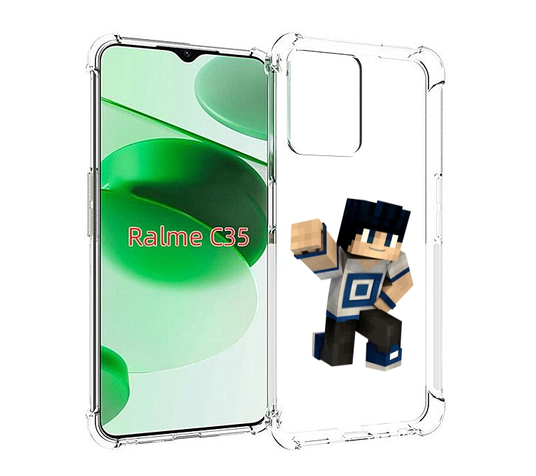

Чехол MyPads Minecraft-1 для Realme C35 / Narzo 50A Prime, Прозрачный, Tocco