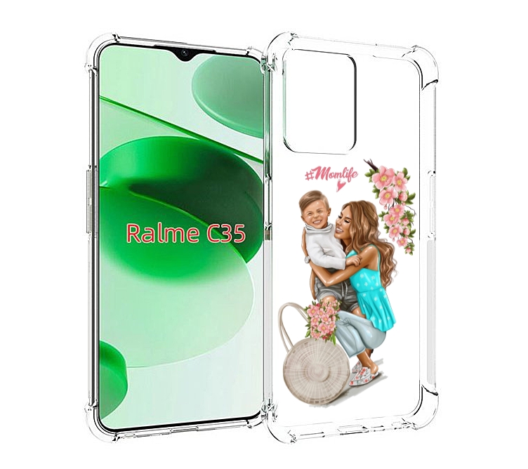 

Чехол MyPads Momlife для Realme C35 / Narzo 50A Prime, Прозрачный, Tocco