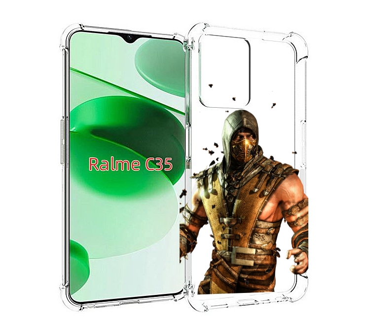 

Чехол MyPads Mortal Kombat scorpion для Realme C35 / Narzo 50A Prime, Прозрачный, Tocco