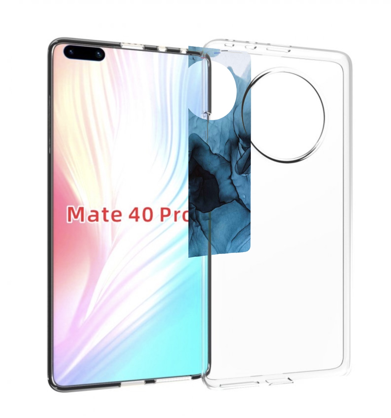 

Чехол MyPads голубой дымок для Huawei Mate 40 Pro (NOH-NX9), Прозрачный, Tocco