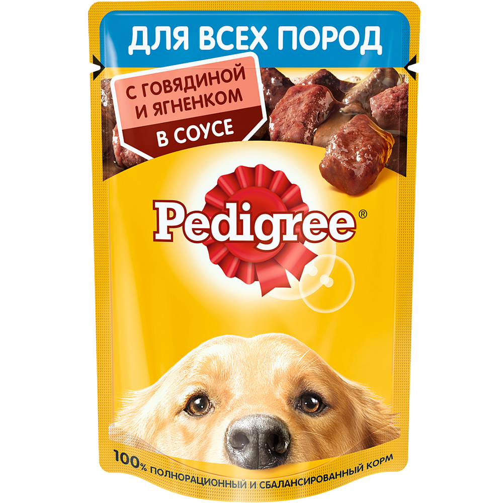 фото Влажный корм для собак pedigree, ягненок, 85г