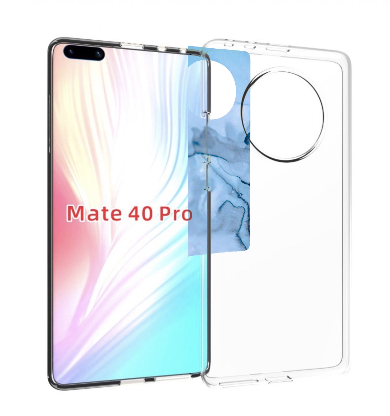 

Чехол MyPads голубой мрамор для Huawei Mate 40 Pro (NOH-NX9), Прозрачный, Tocco