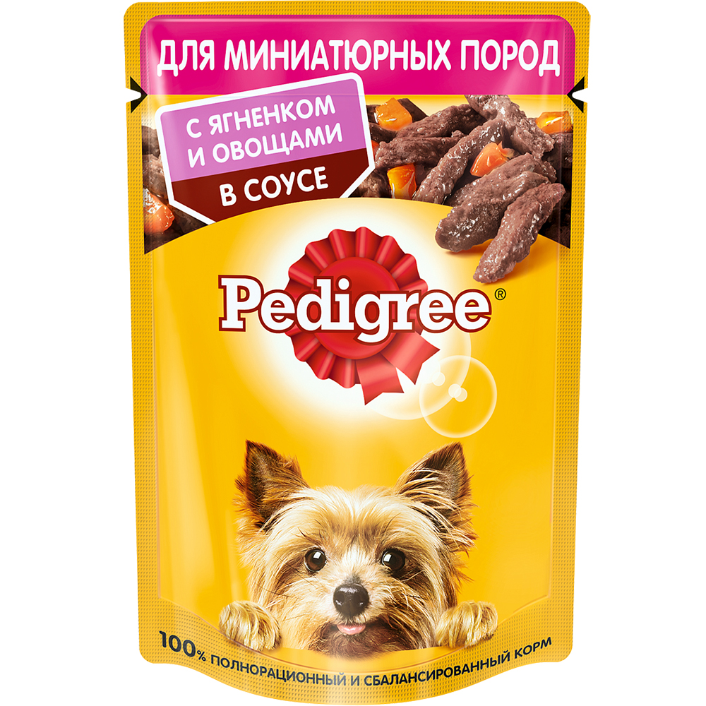 фото Влажный корм для собак pedigree, ягненок, овощи, 85г