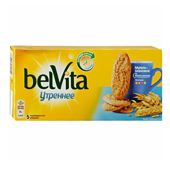 

Печенье BelVita Утреннее витаминизированное со злаковыми хлопьями 225 г