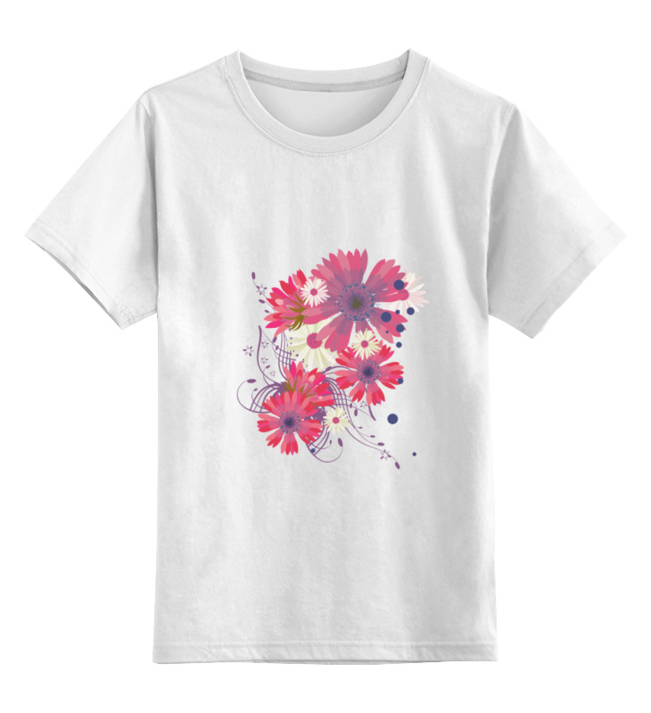 

Детская футболка классическая Printio Flowers, р. 104, Белый, 0000000676509