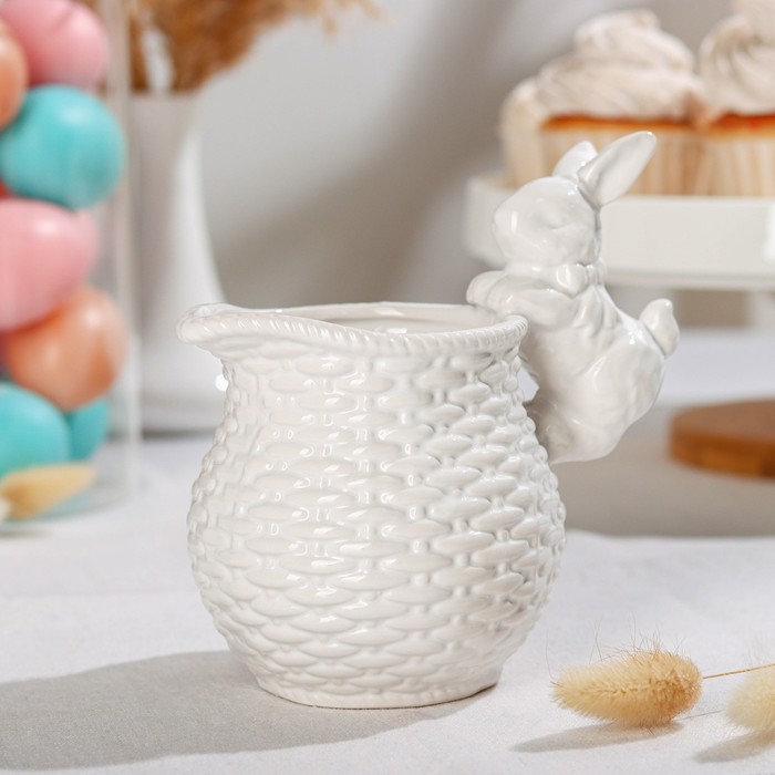 

Молочник Доляна Зайка, 450 мл, Белый