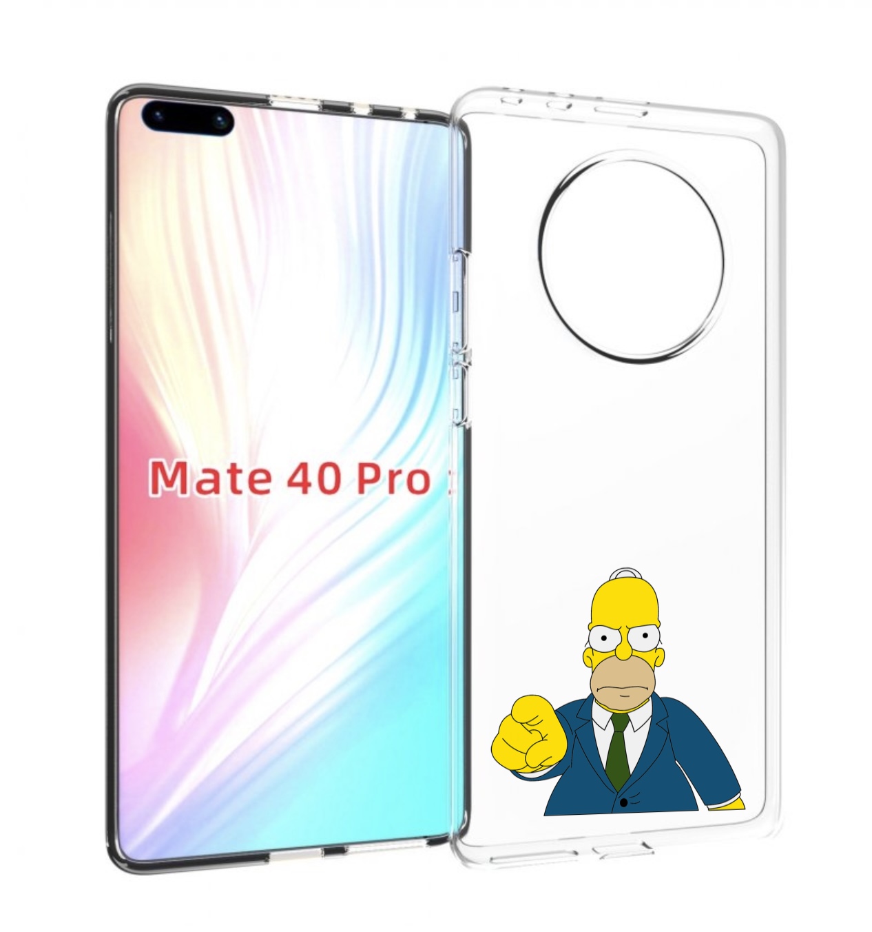 

Чехол MyPads гомер-злой для Huawei Mate 40 Pro (NOH-NX9), Прозрачный, Tocco
