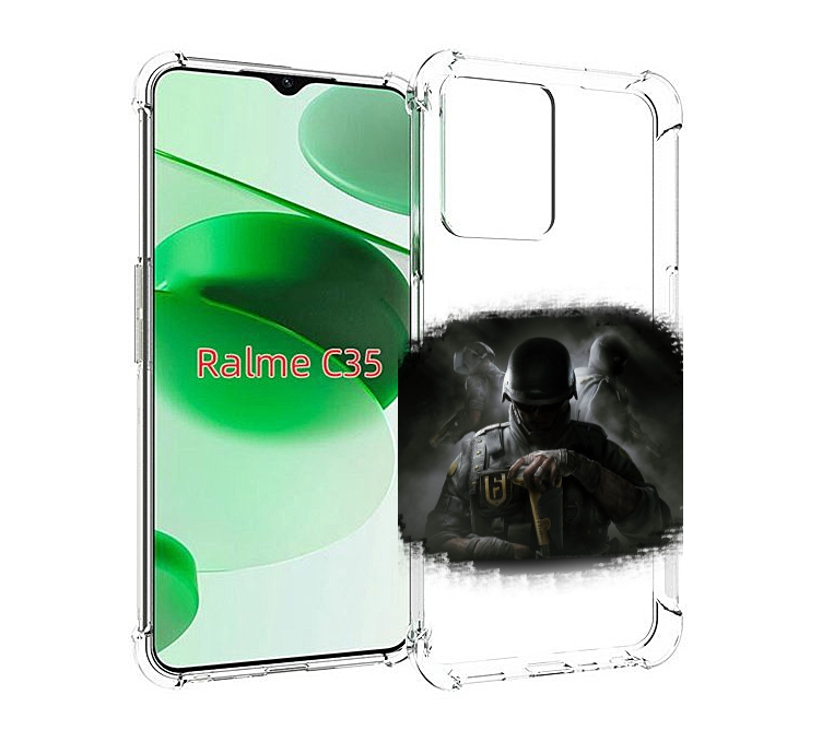 

Чехол MyPads Rainbow Six Siege для Realme C35 / Narzo 50A Prime, Прозрачный, Tocco