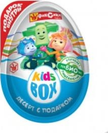 

Яйцо KidsBox Фиксики десерт шоколадный с подарком 20 г