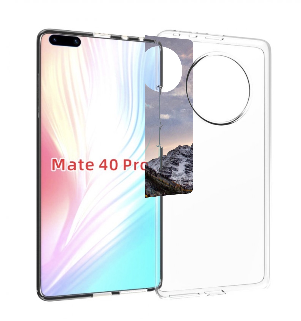 

Чехол MyPads горы-колорадо для Huawei Mate 40 Pro (NOH-NX9), Прозрачный, Tocco