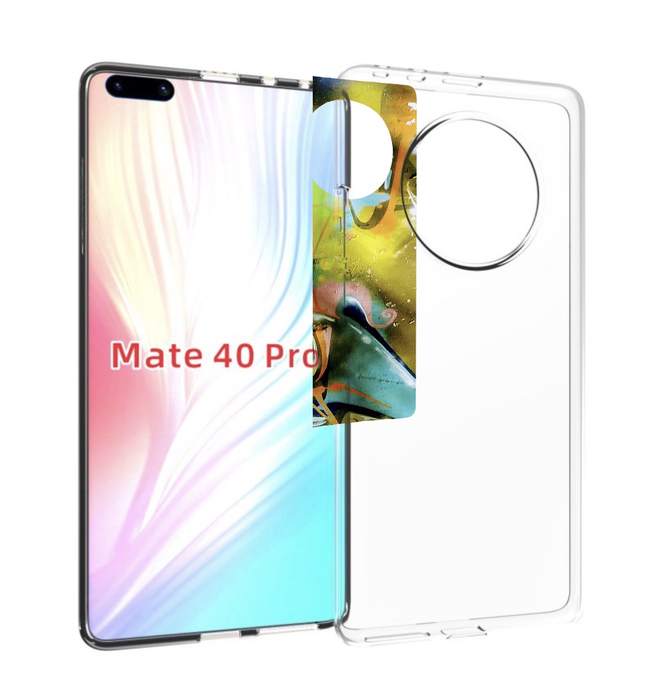 

Чехол MyPads граффити-хаос для Huawei Mate 40 Pro (NOH-NX9), Прозрачный, Tocco