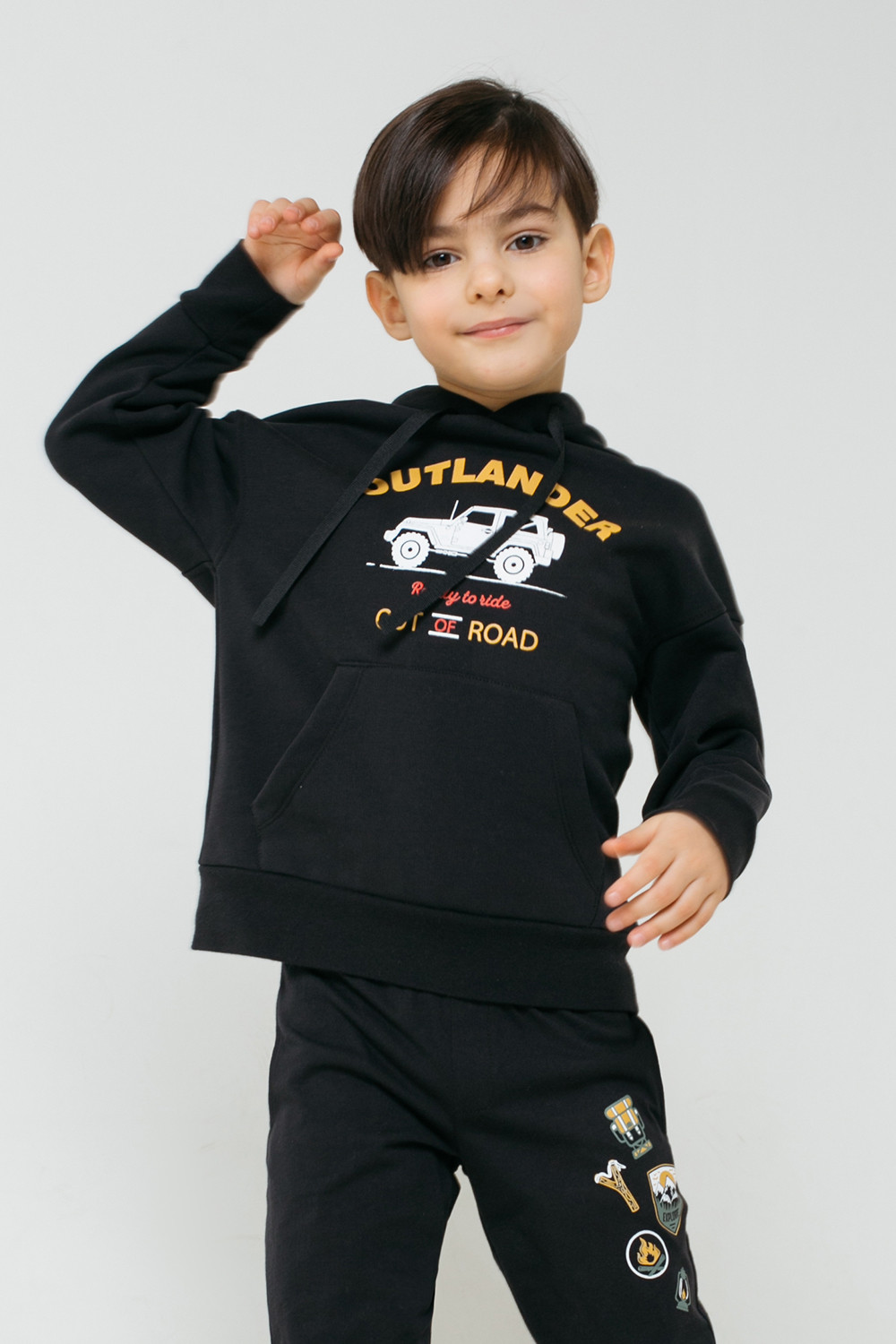 

Толстовка детская CROCKID М 3254-7, черный к1269, 122, М 3254-7