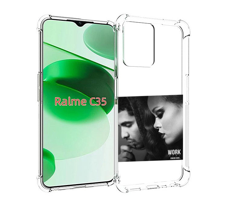 

Чехол MyPads Rihanna feat для Realme C35 / Narzo 50A Prime, Прозрачный, Tocco