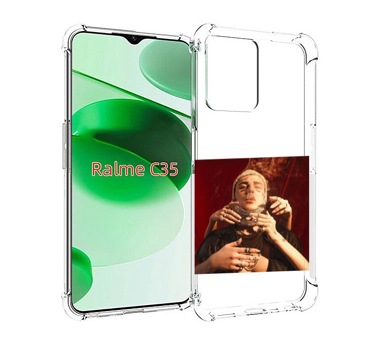 

Чехол MyPads Slime face для Realme C35 / Narzo 50A Prime, Прозрачный, Tocco