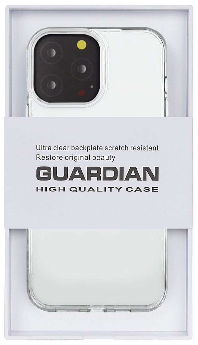 фото Чехол для iphone 12 guardian high quality (новый прозрачный)