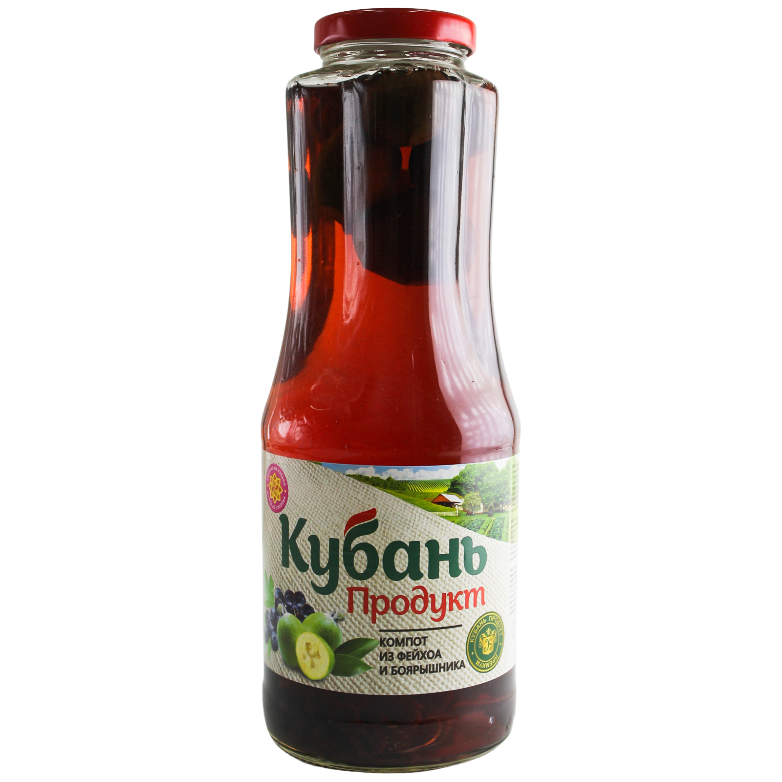 

Компот Кубань продукт из фейхоа с боярышником 1 л