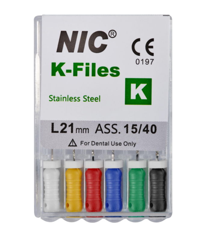 

K-Files Nic Superline №010 31 мм, 6 шт., ручной каналорасширитель, №010 31