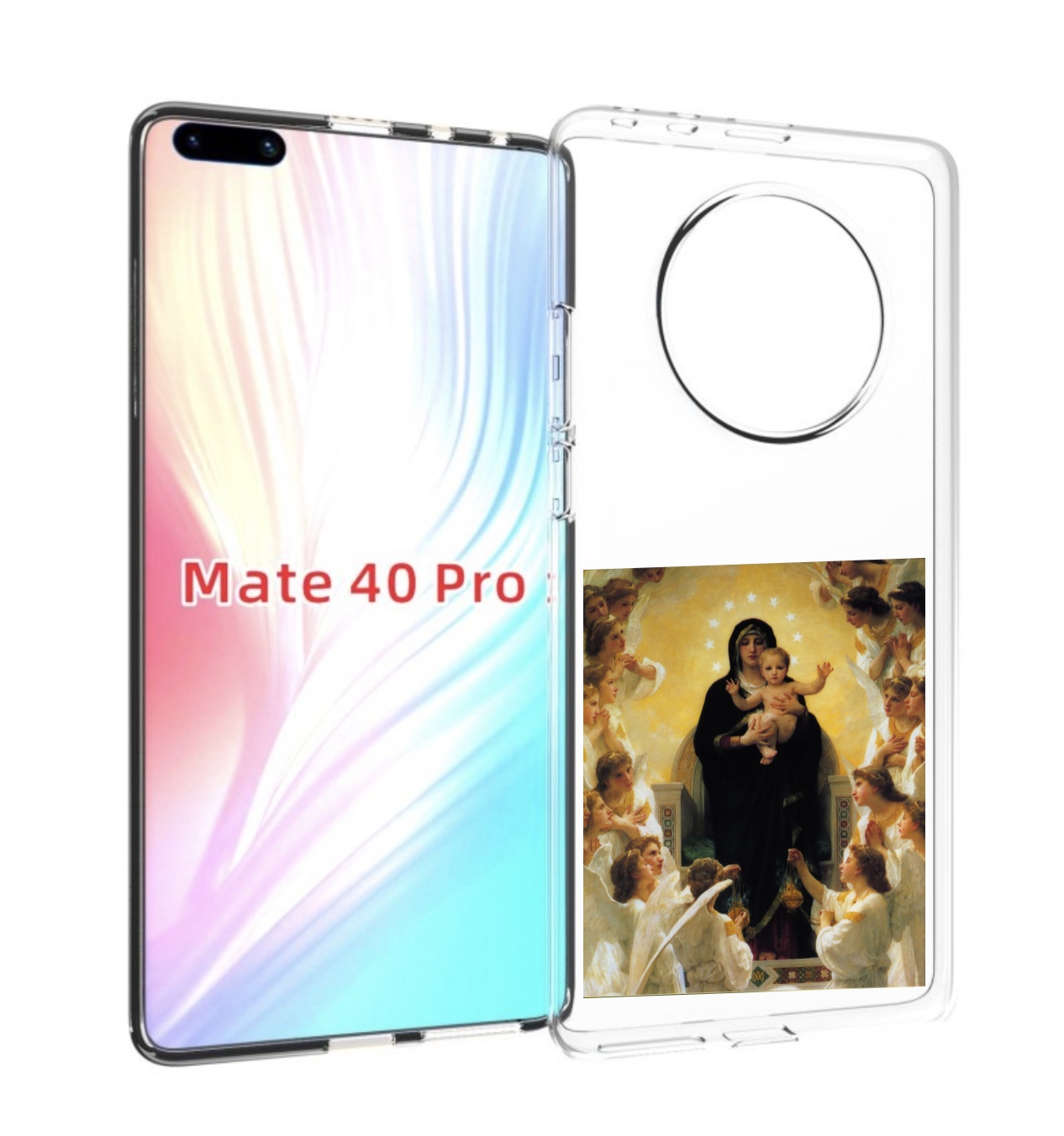 

Чехол MyPads дева-мария для Huawei Mate 40 Pro (NOH-NX9), Прозрачный, Tocco