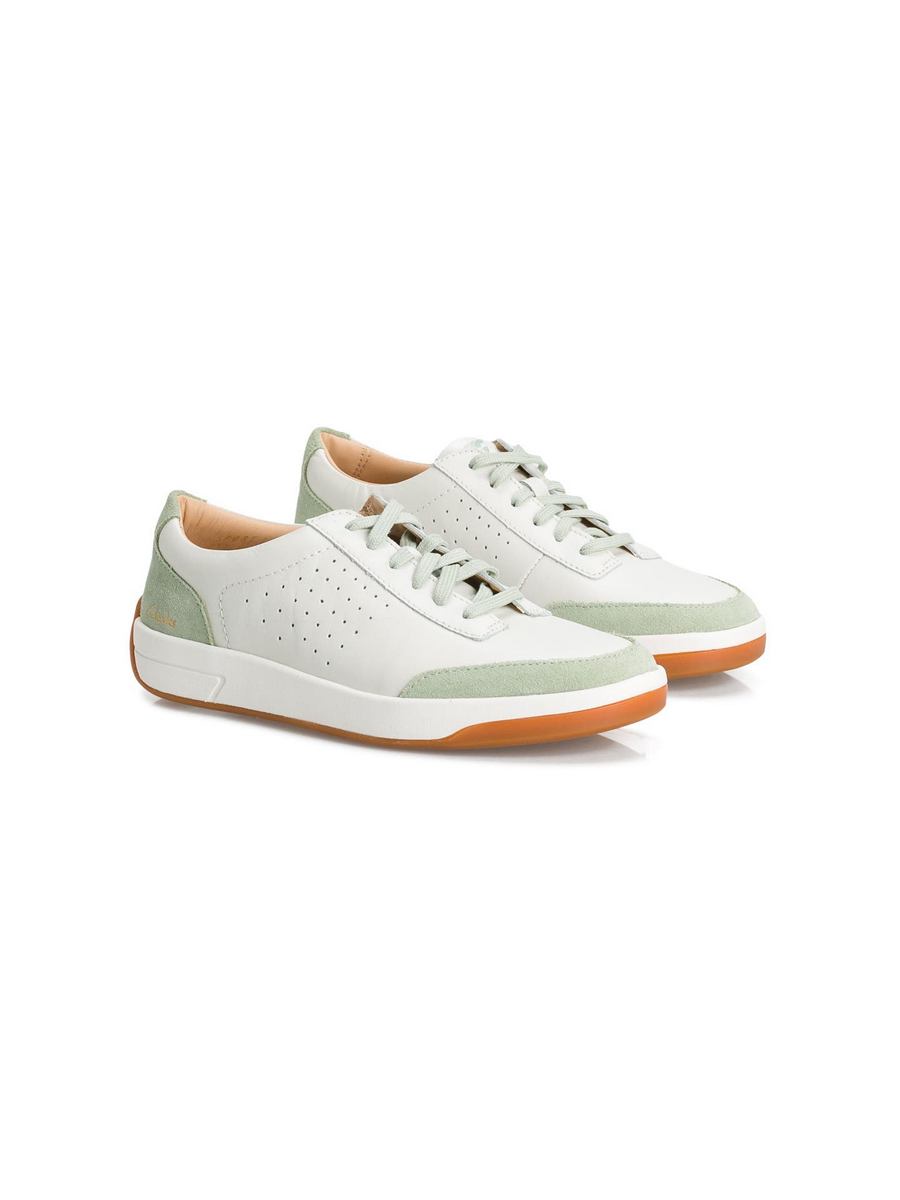 

Кроссовки женские Clarks 1309327 белые 38 EU, Белый, 001309327