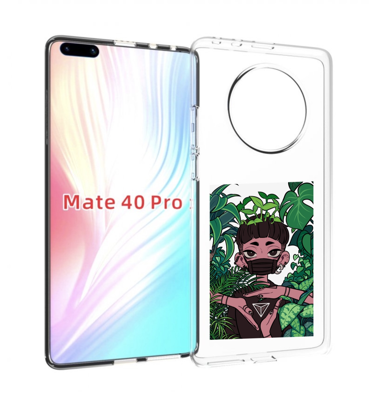 

Чехол MyPads девушка в природе женский для Huawei Mate 40 Pro (NOH-NX9), Прозрачный, Tocco