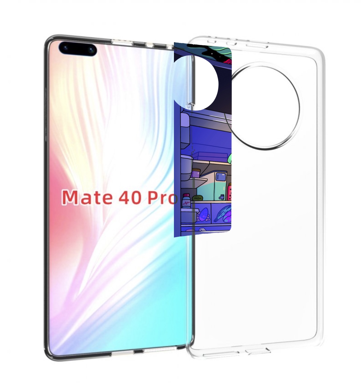 

Чехол MyPads девушка любит покушать женский для Huawei Mate 40 Pro (NOH-NX9), Прозрачный, Tocco