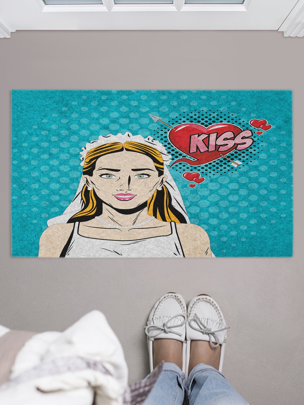 

Придверный коврик в прихожую для обуви, на резиновой основе, 75x45 см door_83725 JoyArty