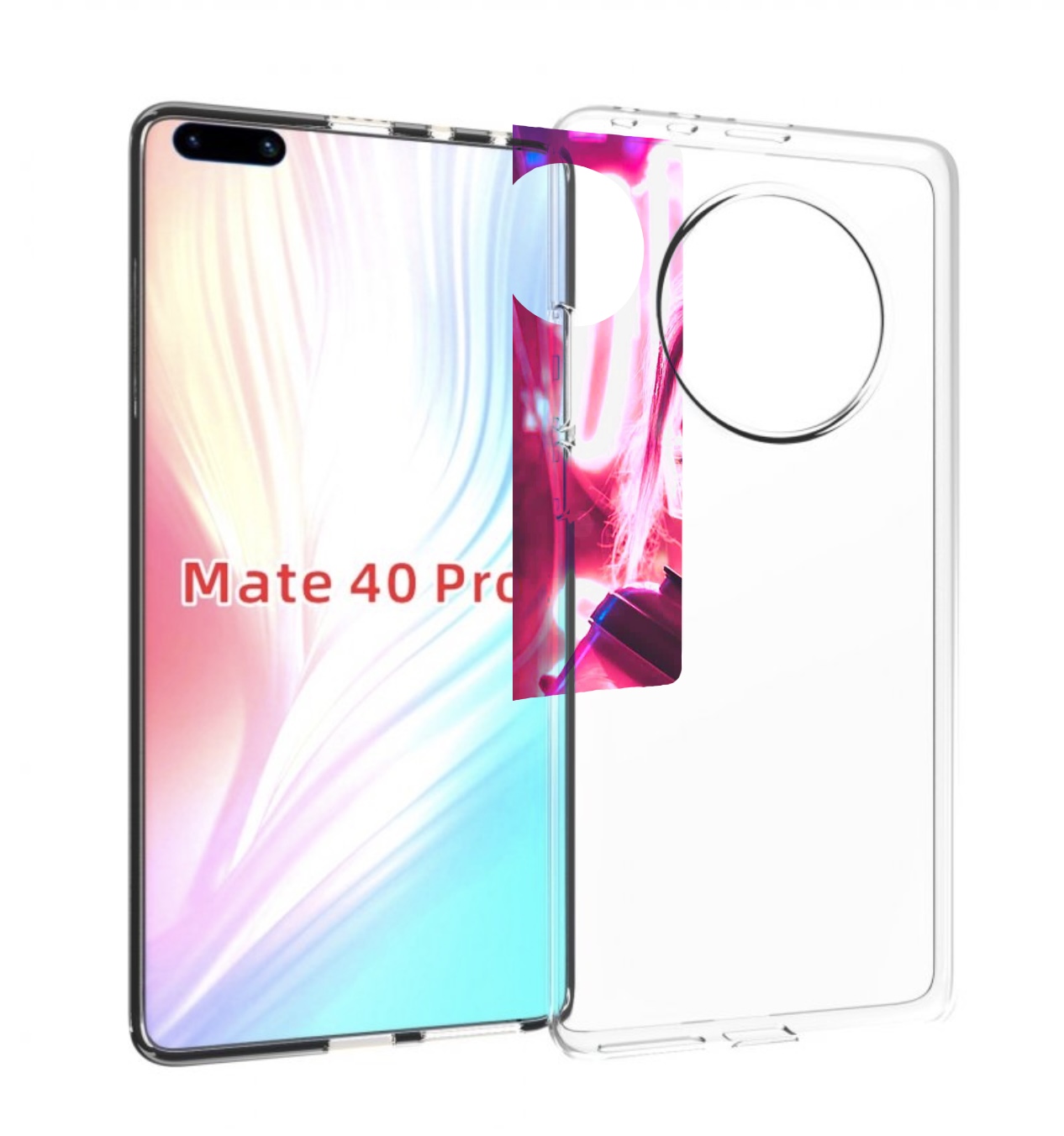 

Чехол MyPads девушка неоновый фон женский для Huawei Mate 40 Pro (NOH-NX9), Прозрачный, Tocco