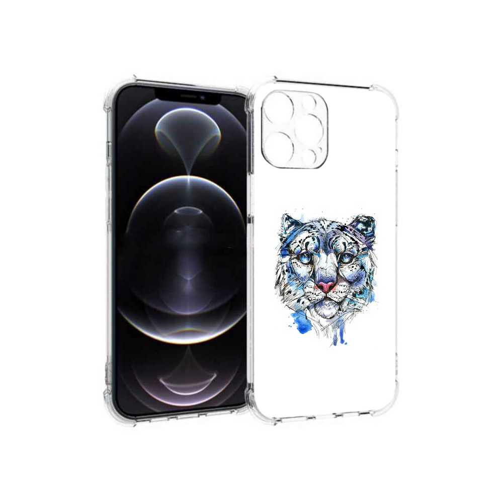 

Чехол MyPads Tocco для Apple iPhone 12 Pro Max водяной тигр (PT157374.616.263), Прозрачный, Tocco