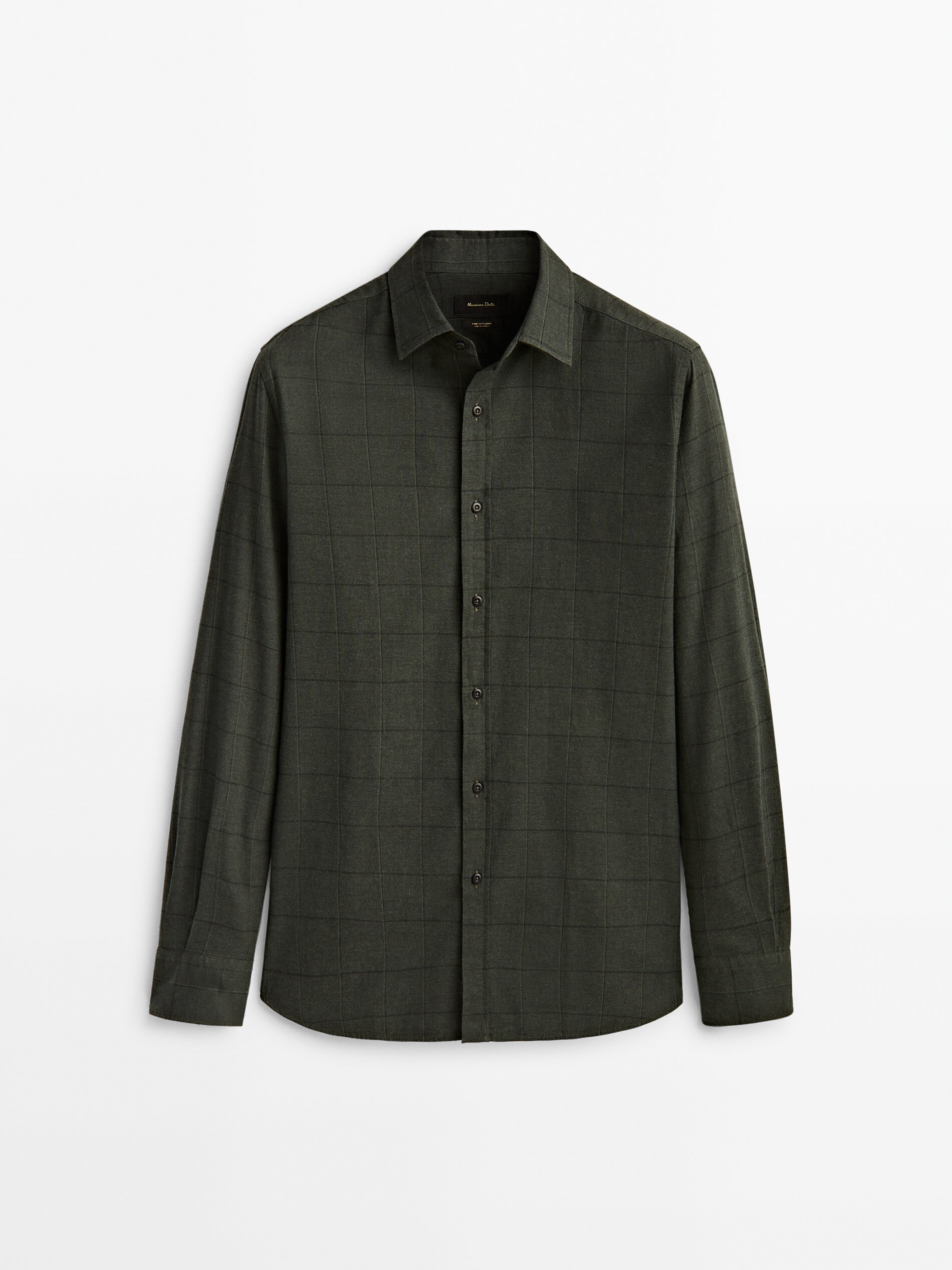

Рубашка мужская Massimo Dutti 00153363501 зеленая 2XL, 00153363501