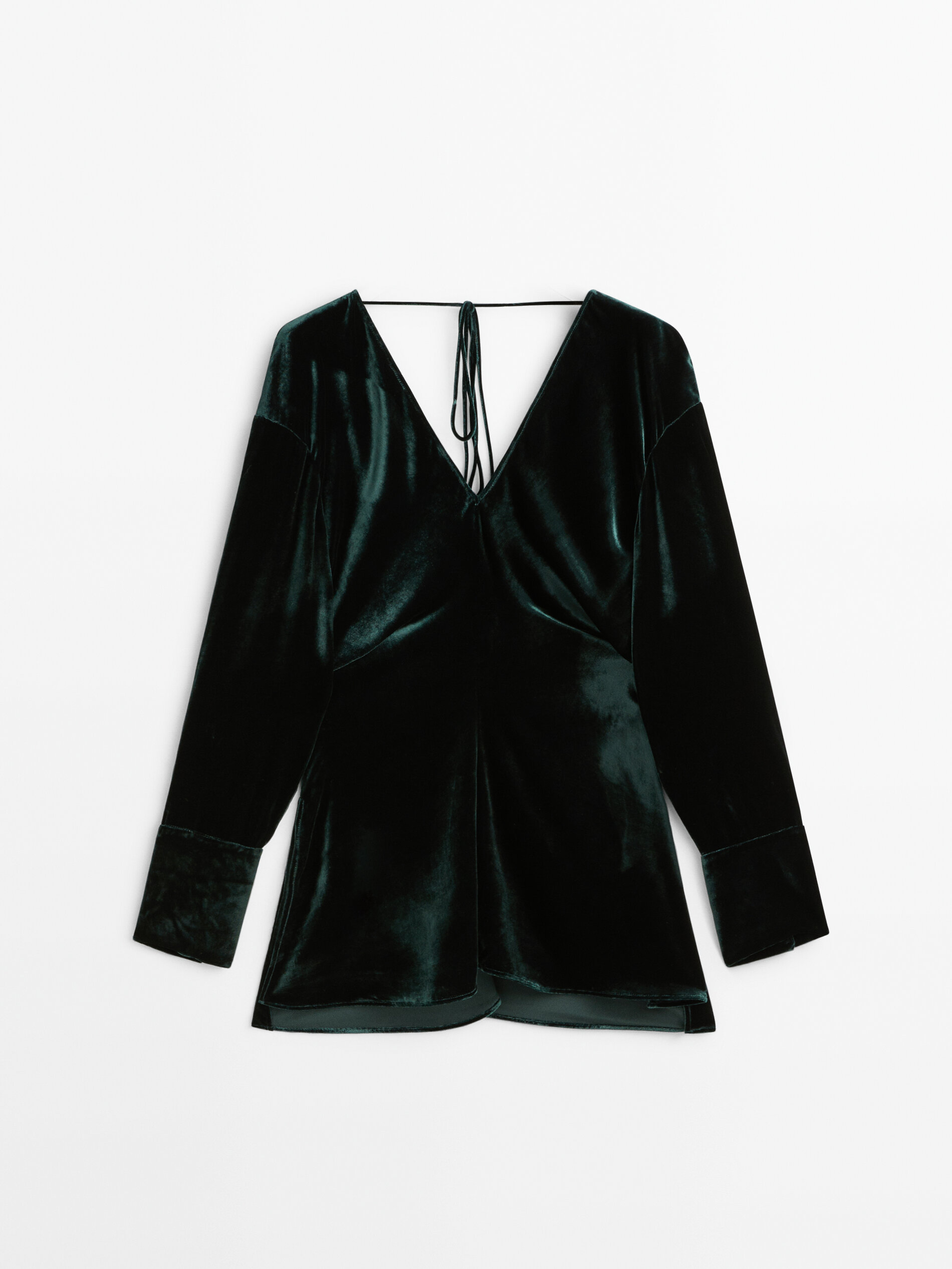 

Блуза женская Massimo Dutti 05163400500 зеленая 42, 05163400500